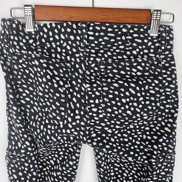 Tory Burch Walker Jeans Pants Size 25 Dotted Pony Print Denim Stretch Ankle - Picture 6 of 14